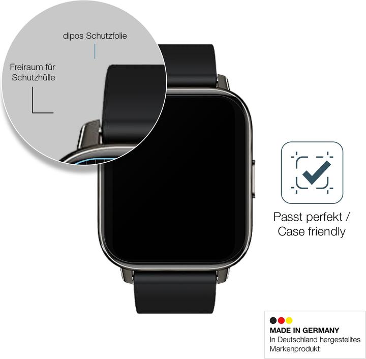 Produktbild Dipos Displayschutz Anti-Shock (Rinsmola  1,69 Zoll Smartwatch)