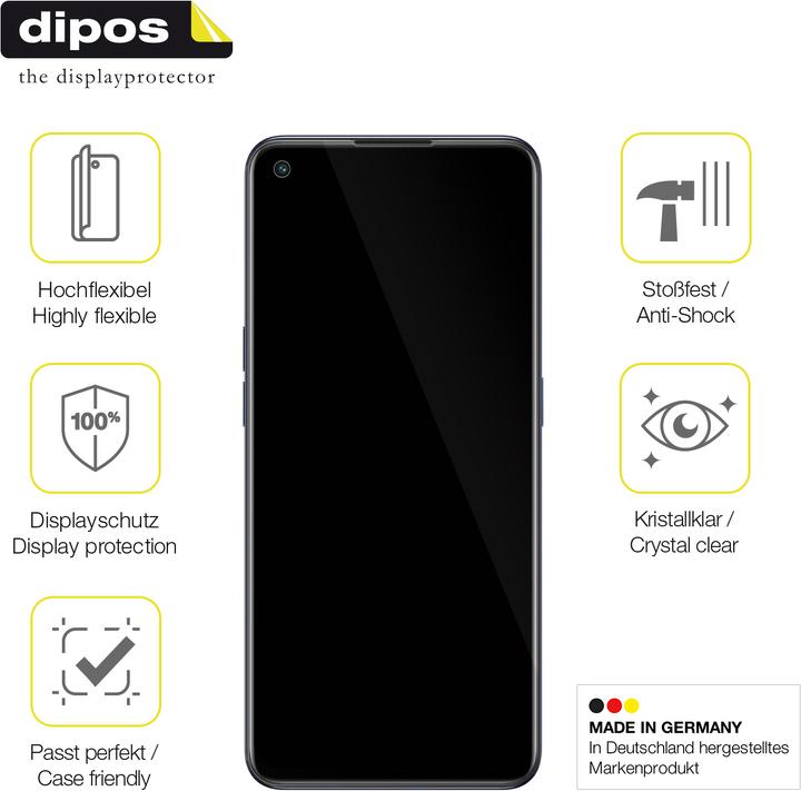 Produktbild Dipos Displayschutzfolie Full-Cover 3D (2 Stk., Oppo Reno 7 5G)