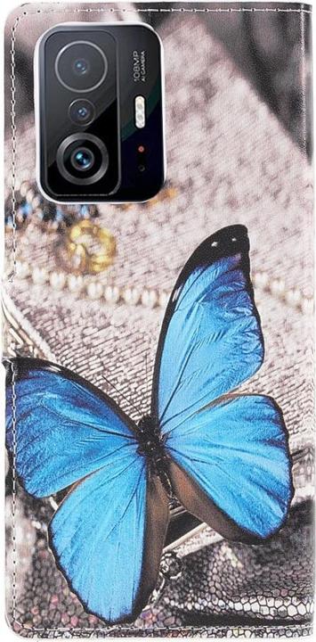 Image du produit Cover-Discount Xiaomi 11T - étui en cuir Papillon bleu (Xiaomi Mi 11T Pro)