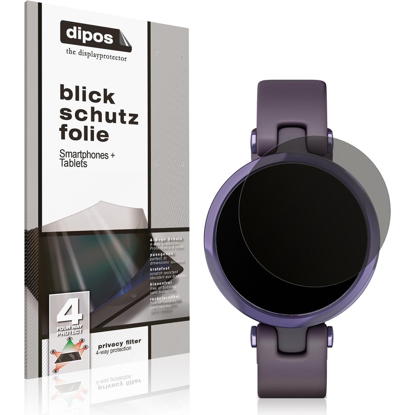 Dipos Blickschutzfolie 4-Way Privacy, Smartwatch Schutzfolie, Transparent