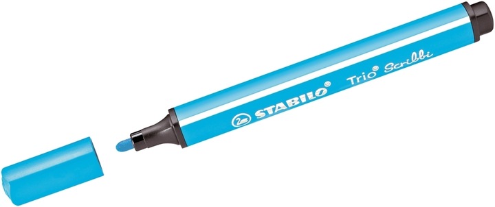 Actual product image STABILO Trio Scribbi Spring-loaded triangular felt-tip pen (Blue, 1 x)
