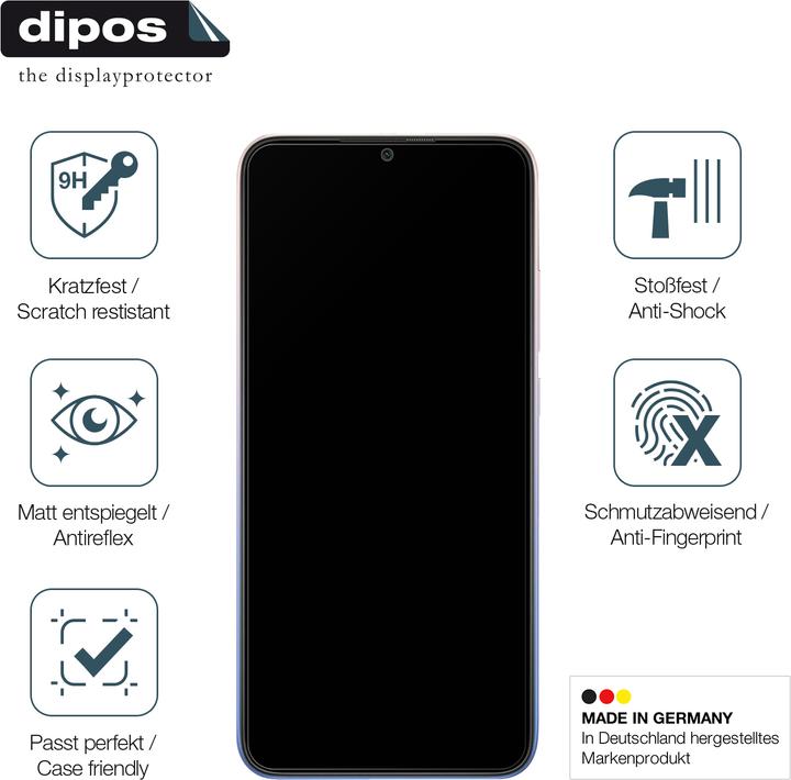 Produktbild Dipos Displayschutz Anti-Shock (2 Stück, Xiaomi Redmi 9 Activ)