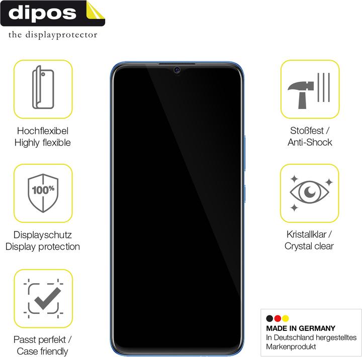 Produktbild Dipos Displayschutzfolie Full-Cover 3D (2 Stück, Vivo Y01)