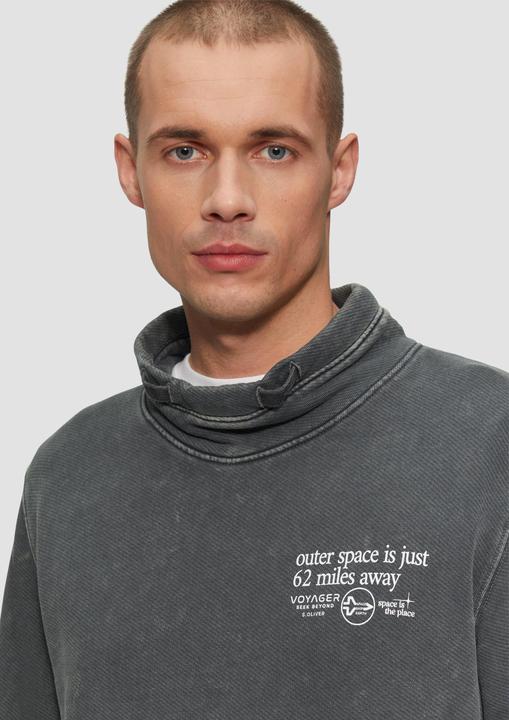 Actual product image S.Oliver Sweatshirt Strukturiertes Sweatshirt mit Stehkragen (L)