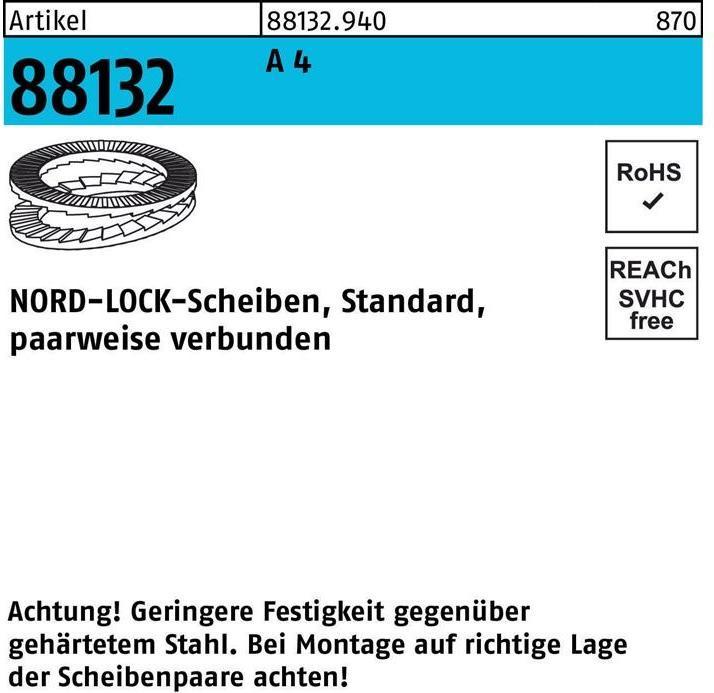 Actual product image Nord-Lock Washer R 88132 glued NL 12 SS A 4