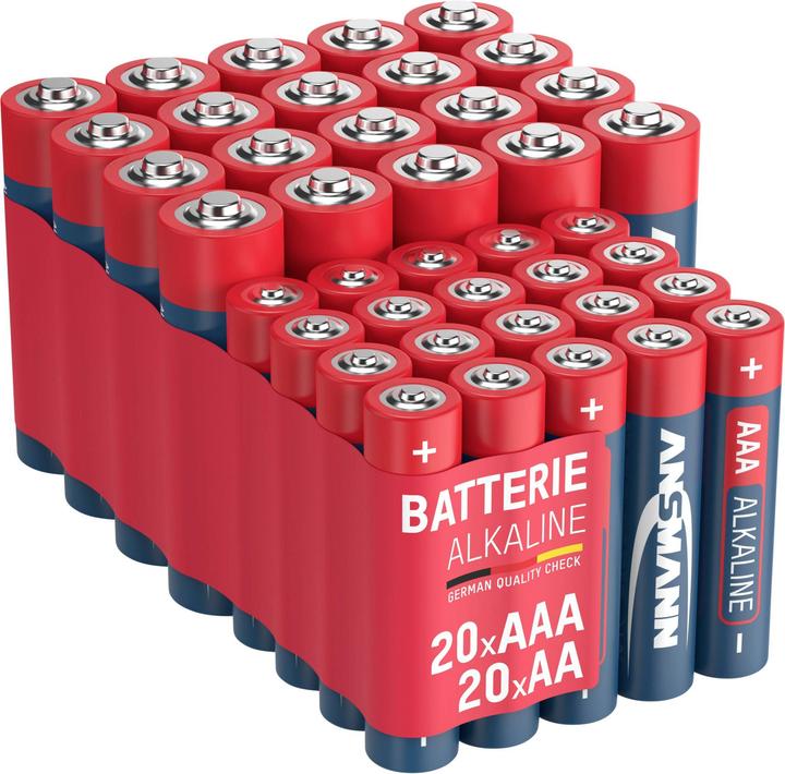 Ansmann Batterijset Micro, Mignon 40 (40 Pcs., AA, AAA)