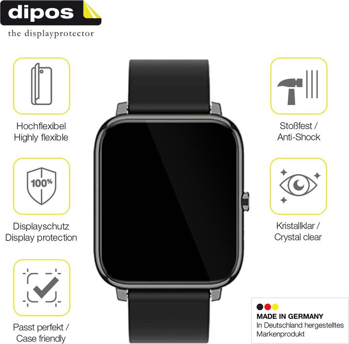 Produktbild Dipos Displayschutzfolie Full-Cover 3D (Popglory Smartwatch)