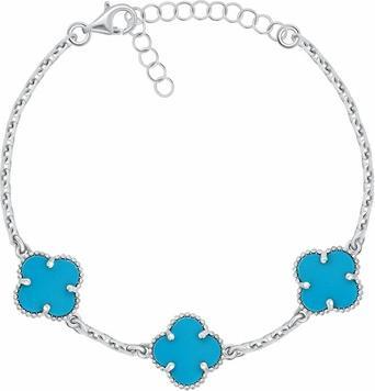 Immagine prodotto Brilio Silver - Women's silver bracelet with quatrefoils BRC191WTQ