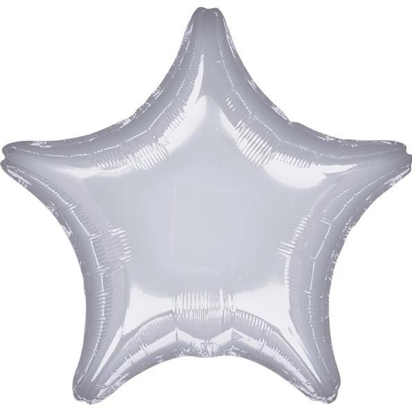 Amscan Standard Metallic Silber Folienballon Stern C16 lo