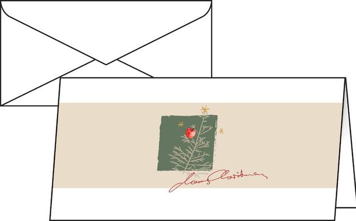 Produktbild Sigel 10 Weihnachtskarten White Apple DIN lang (10 Stk.)