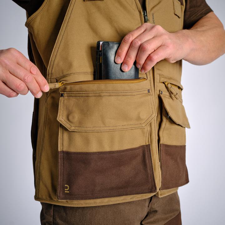Produktbild Solognac Jagdweste 500 Renfort viele Taschen braun (S)