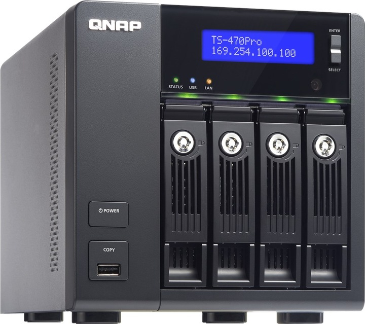 Actual product image QNAP TS-470 Pro - 24TB (4x6TB WD Red) (SP3, 3.20 GHz, 24 -Core)