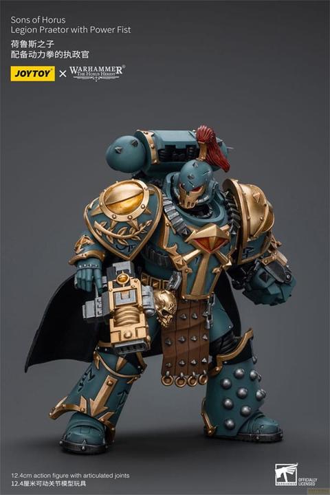Actual product image Joy Toy Warhammer The Horus Heresy Action Figure 1/18 Legion Praetor With Power Fist 12 cm