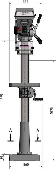 Actual product image Opti Pillar drilling machine D 26 Pro MK3 25 (S235JR) mm