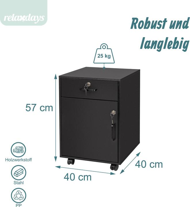 Produktbild Relaxdays Rollcontainer (40 x 40 x 57 cm)