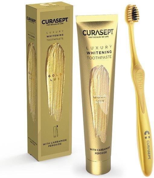 Immagine prodotto Curasept Dentifricio Sbiancante Gold Luxury 75ml+Spazzolino (75 ml)