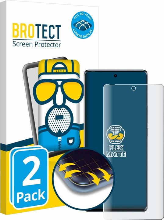 Produktbild BROTECT Full-Cover Displayschutz Matt (2 Stück, Tecno Spark 20 Pro)