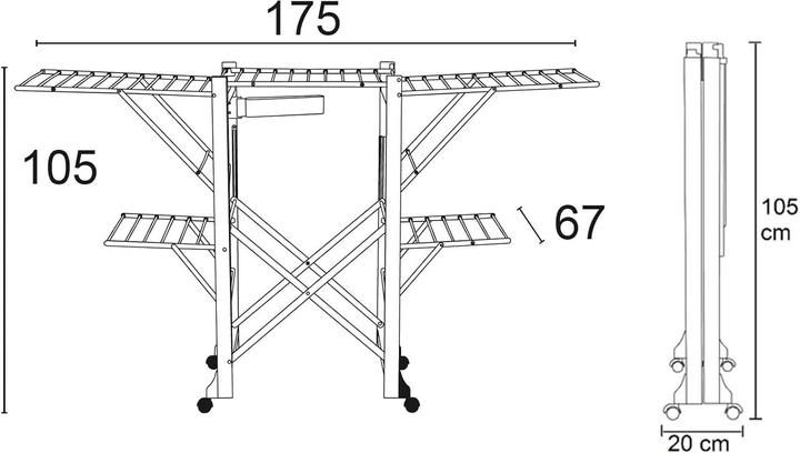 Actual product image Europe & Nature Drying rack (30 m)