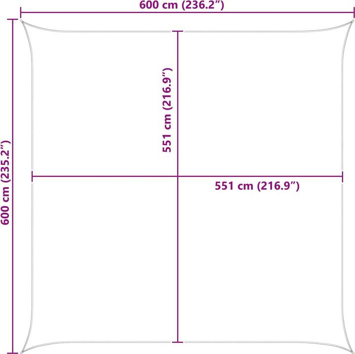 Produktbild vidaXL Outdoor Sonnenschutz Markise (600 x 600 cm)