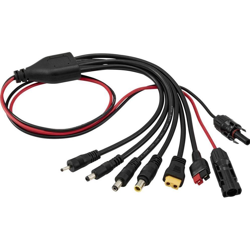 Tru Components, Accessori per generatori di corrente, 6-in-1 PV-Solar-Adapterkabel 7,9 x 0,9 mm / 6,5 x 3,0 mm / 5,5 x 2,1 mm / 3,5 x (Spina solare)