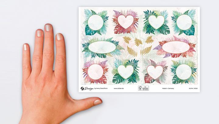 Image du produit Avery Autocollants à motifs A5 DEKO fougères