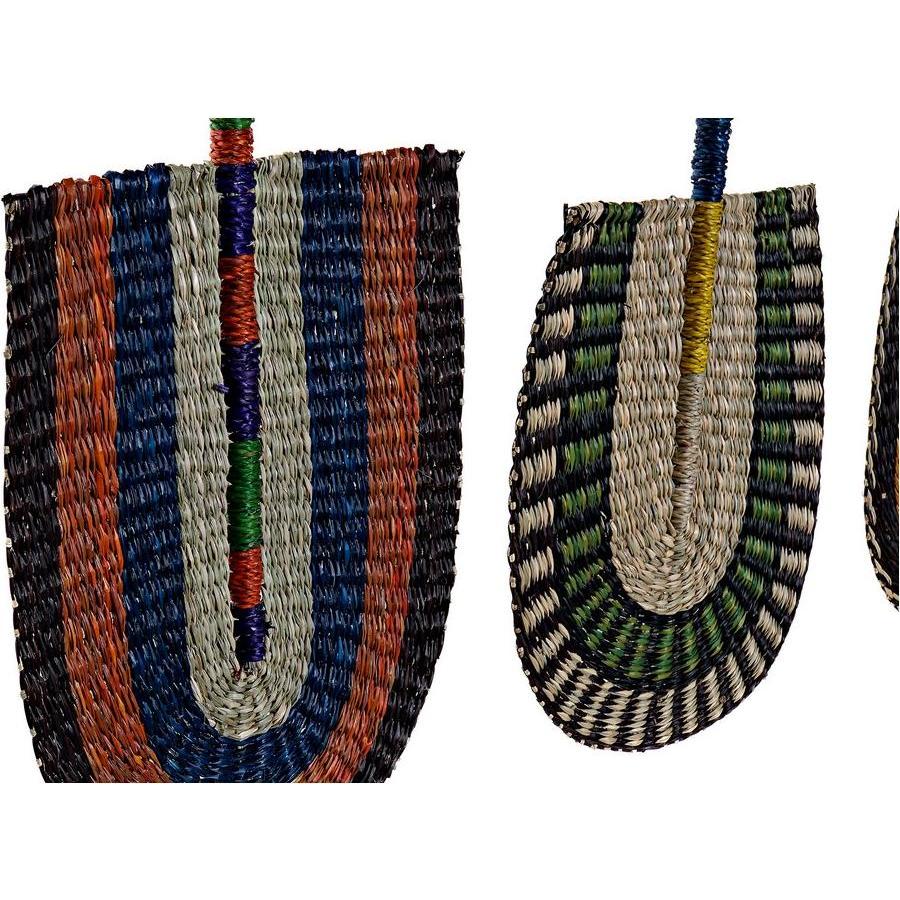 DKD Home Decor, Wanddeko, Wanddekoration Bunt Orientalisch 46 x 1 x 26 cm (4 Stücke)