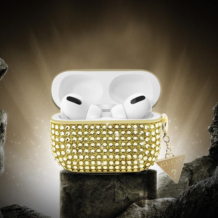 Produktbild Guess GUAPHDGTPD AirPods Pro cover złoty/gold Rhinestone Triangle Charm (Kopfhörer Hülle)