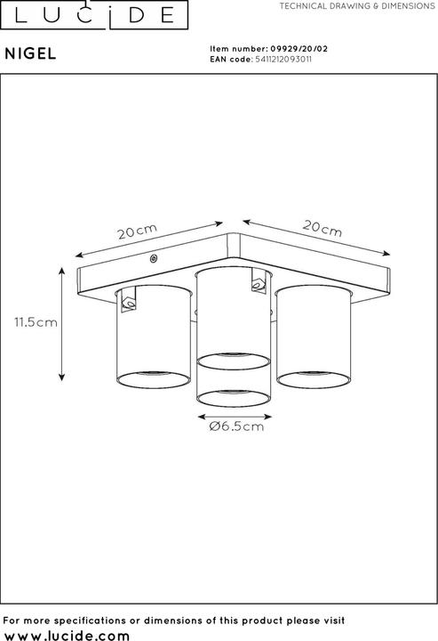 Image du produit Lucide Nigel (1280 lm, GU10)