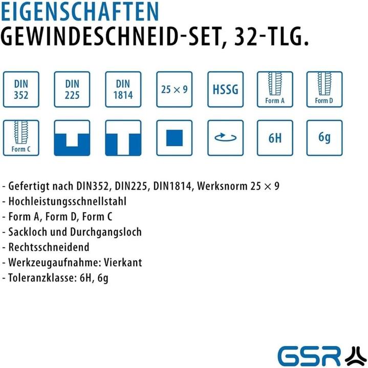 Actual product image GSR Professional tap set