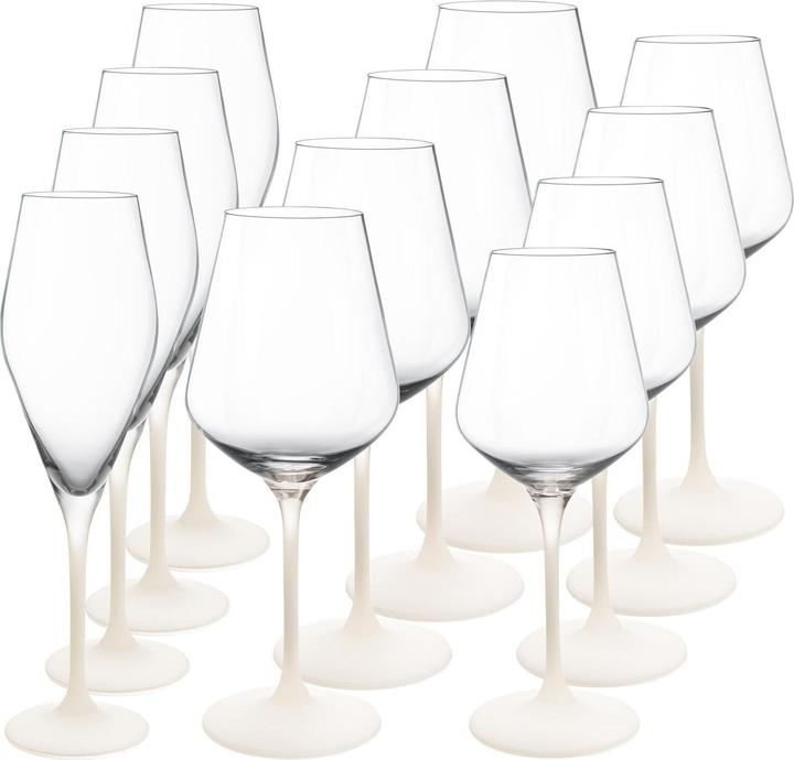 Villeroy & Boch Manufacture Rock Blanc (47 cl, 12 Verres, Set de verres à vin)