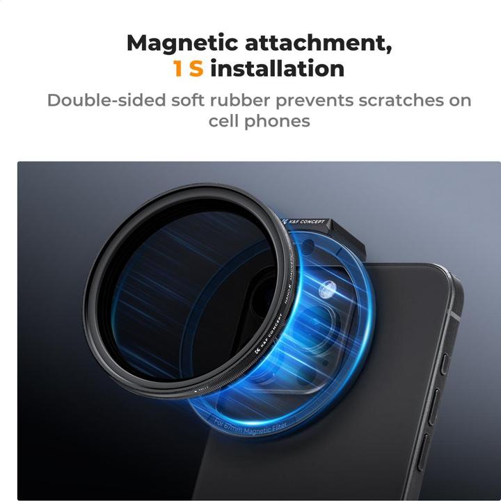 Produktbild K&F Concept 67mm Magnetic Phone Clip, Cleaning Cloth