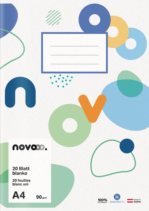 Novooo Schulheft A4 (A4, Blanko)