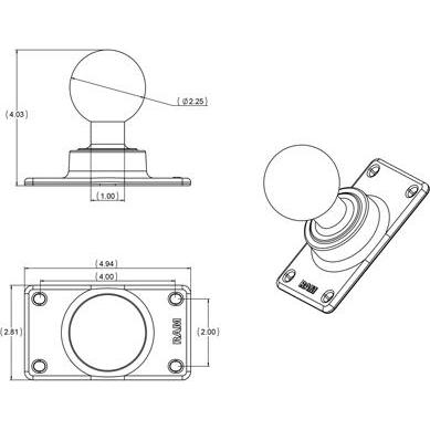 Thumbnail - RAM Mounts UNPKD 2-13/16Inch X 5Inch, Barcode-Scanner Zubehör