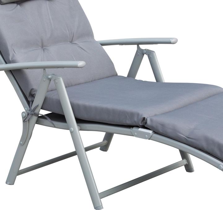 Produktbild Outsunny Sonnenliege mit Kissen (180 cm)