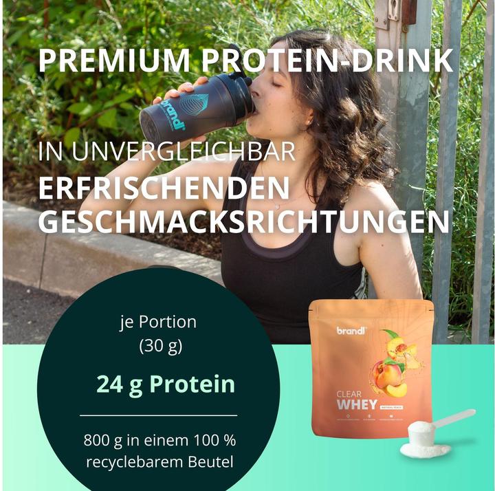 Actual product image Brandl Clear Whey (Peach, 1 pcs., 800 g)