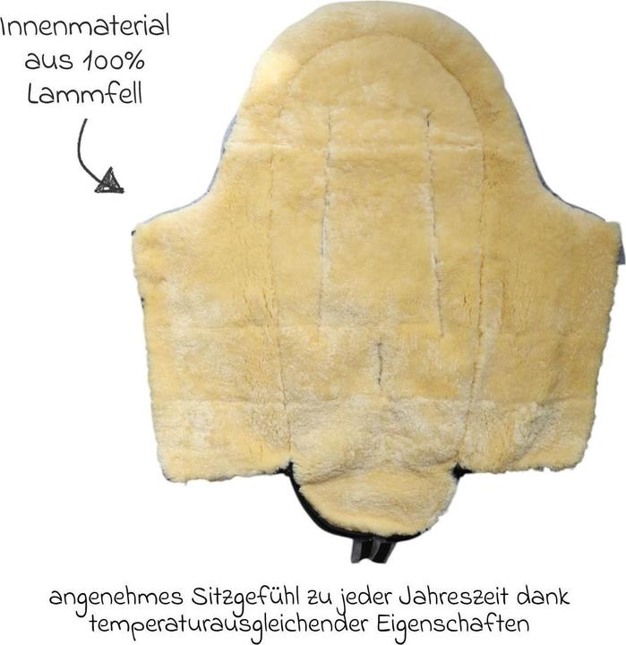 Produktbild Kaiser Baby Kaiser Babyschalen Fusssack aus Lammfell Naadja, light grey melange