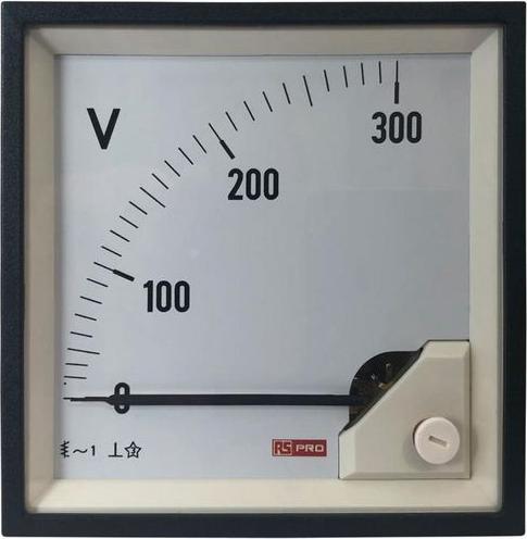 Actual product image RS PRO Analogue Voltmeter AC Analogue Display / 0.01, 92mm, 92mm, 66 (100 A)mm