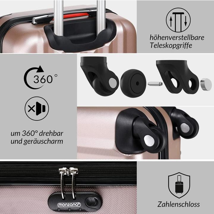Actual product image Monzana Baseline suitcase set 4 pcs (89 l)