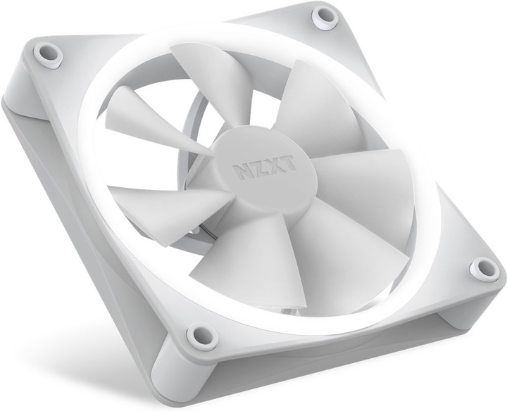 Productafbeelding NZXT F120 RGB Computer Case Fan 12 cm Wit 1 eenheid (eenheden) (120 mm, 1 x)
