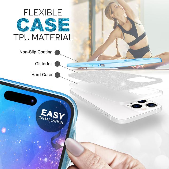 Produktbild Nalia Glitzer Hülle (Apple iPhone 14 Pro Max)