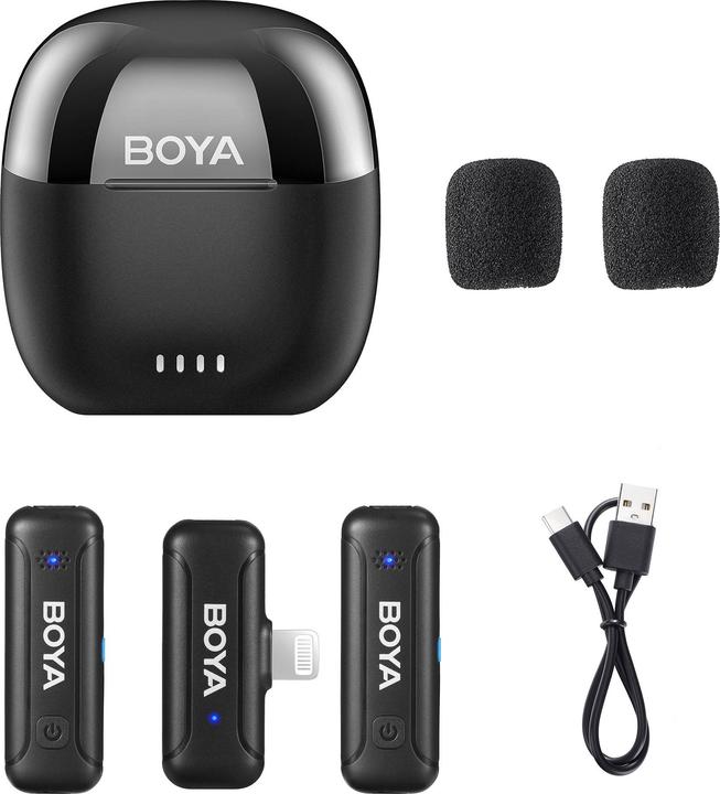 Immagine prodotto Boya BY-WM3T-D2 - Kit per Lightning 2 x trasmettitore / 1x ricevitore / 1x custodia (BY-WM3T-D2)