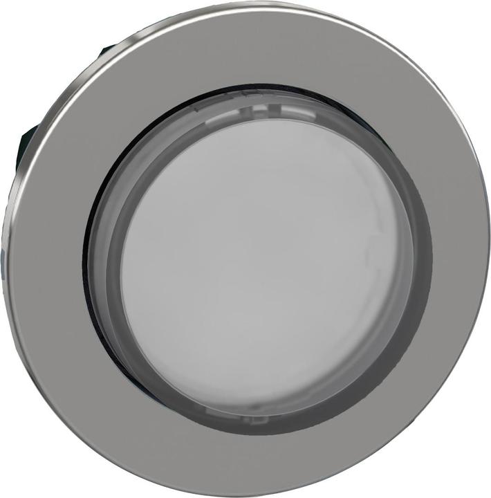 Image du produit Schneider Electric Bouton-poussoir lumineux, métal, face avant, 30mm, ZB4FWCUST01