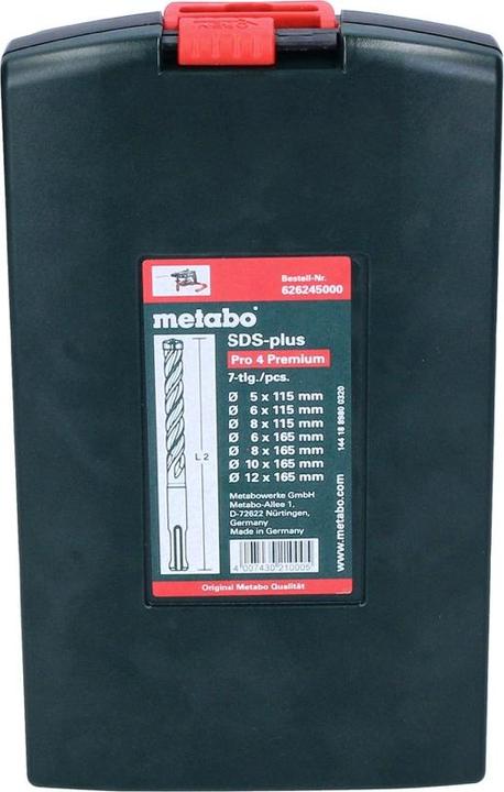 Produktbild Metabo SDS-plus Pro 4 (5 mm, 6 mm, 8 mm, 10 mm, 12 mm)