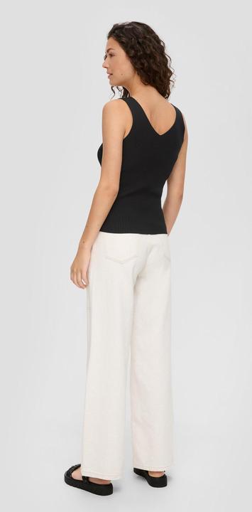 Produktbild s.Oliver Strickpullunder Geripptes Stricktop aus Viskosemix im Slim Fit (46)