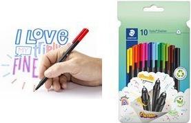 Actual product image Staedtler triplus fineliner 334 triangular fineliner cardboard box with 10 pieces, assorted (10 colours, 10 x)