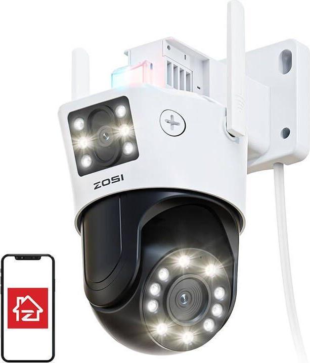 Image du produit Zosi Caméra IP d'extérieur C298 WiFi Pan Tilt 6MP Dual IP66 (2560 x 1440 Pixels)