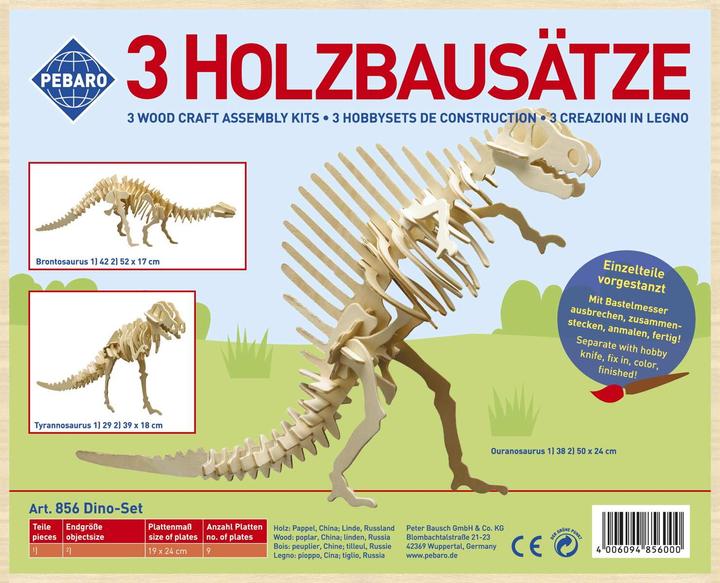 Actual product image Pebaro Wooden kits 3 xDinosaur