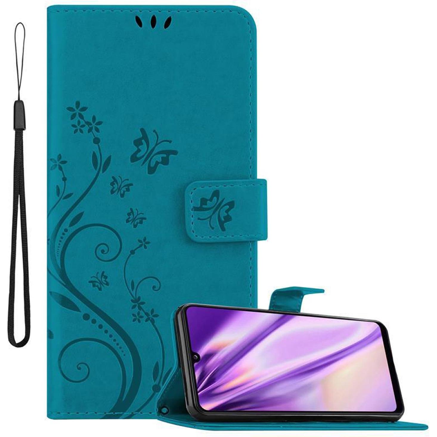 Thumbnail - Cadorabo Flower Book Cover (Samsung Galaxy A31), Smartphone Hülle, Blau