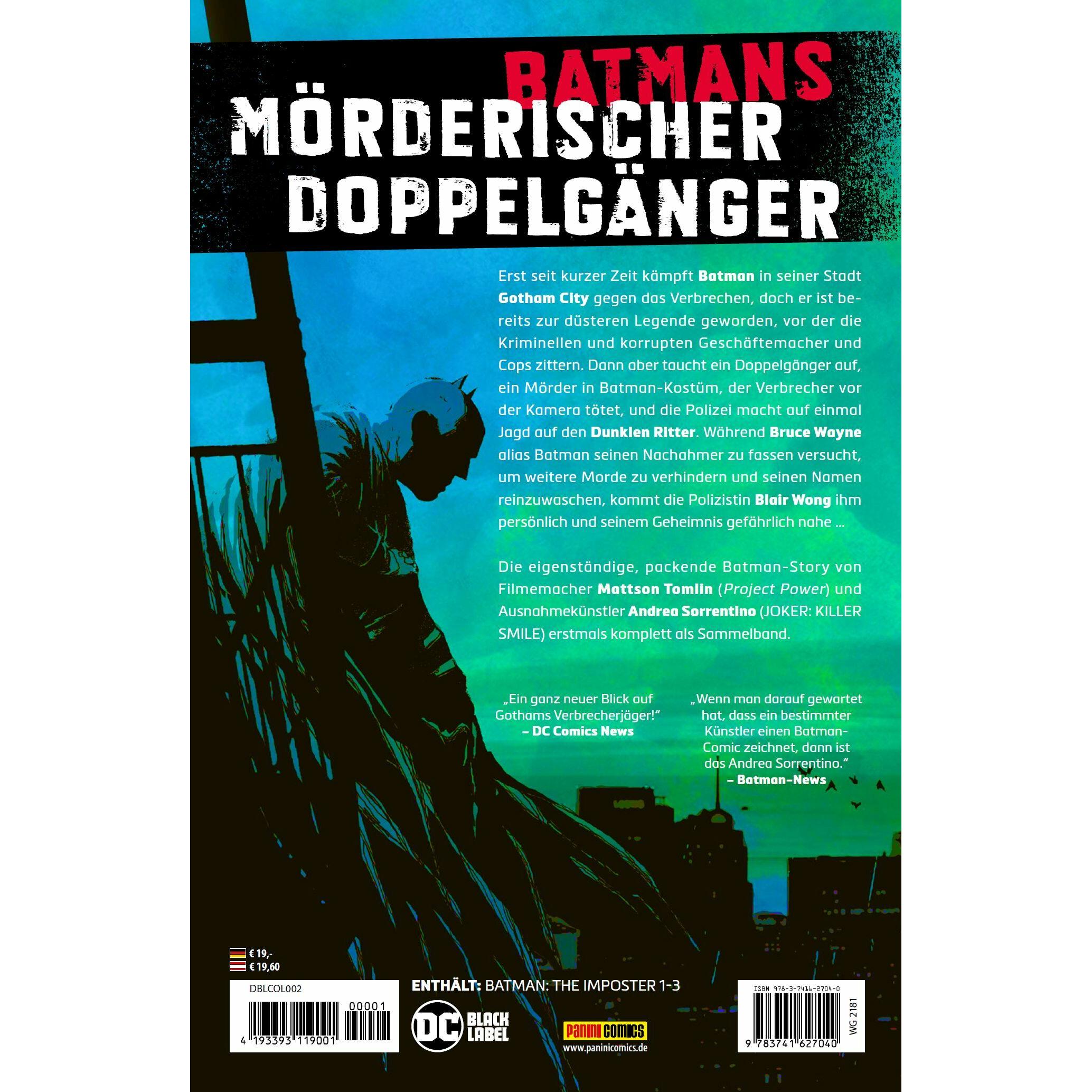 Thumbnail - Batman: Die Maske im Spiegel (Sammelband), Belletristik von Andrea Sorrentino, Mattson Tomlin