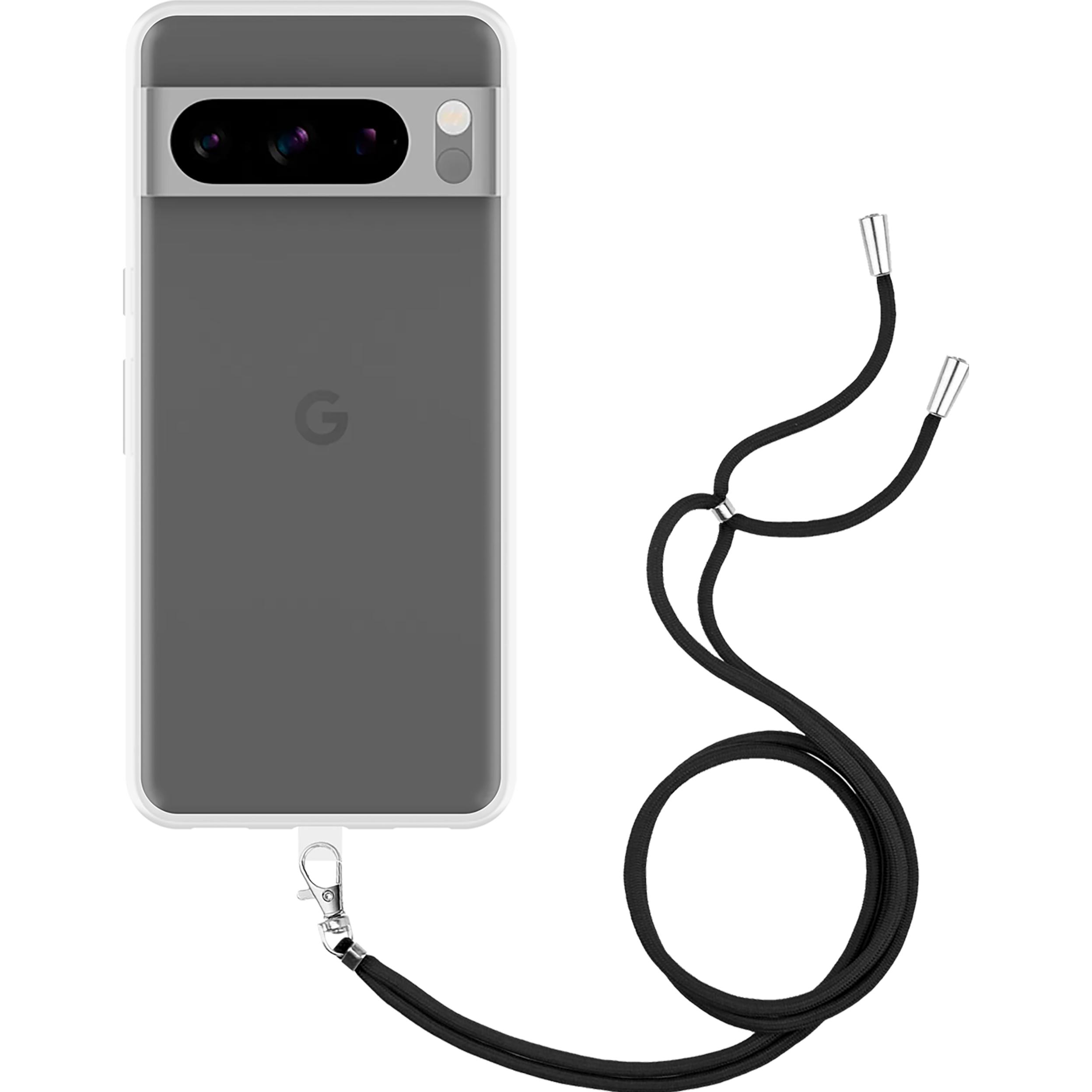 Thumbnail - Cazy Handykette Hülle Kompatibel mit Pixel 8 Pro - Silikon Handyhülle mit Band Necklace Hülle -, Handykette, Transparent